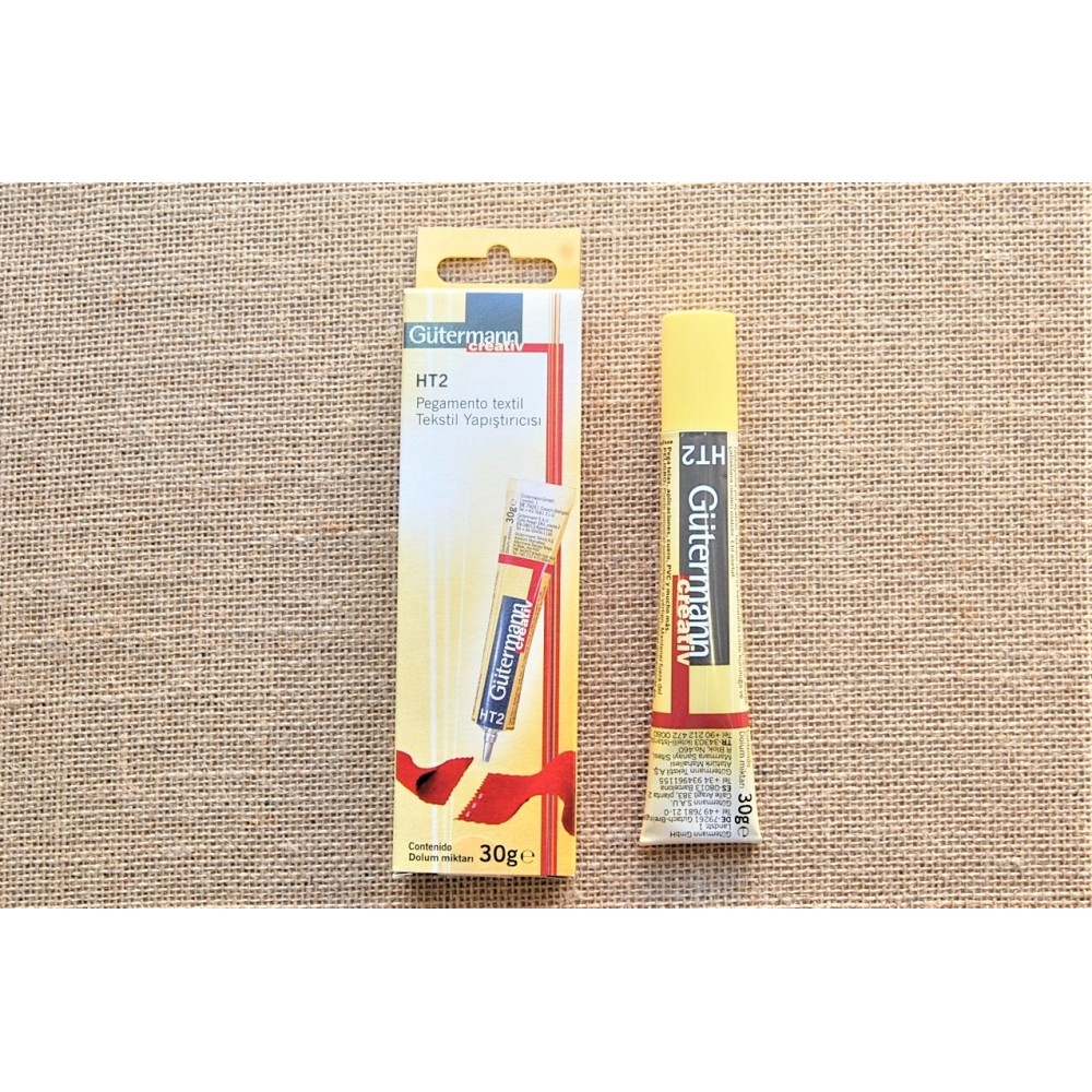 Gutermann HT2 Pegamento para telas Aplicaciones Cintas de lana Reparaciones  Resistente Dobladillo Algodón Lavado